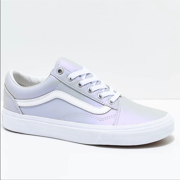 Vans Shoes - Vans Old Skool Metallic Grey/Violet Iridescent Size Women’s 8